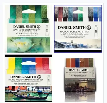 Amerikaanse geïmporteerd DANIEL SMITH waterverf NICOLAS kunstenaar acuarela ingesteld jean haines groene hoorn Art Supplies