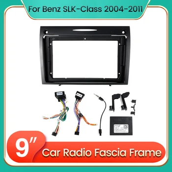 Android op een Auto Radio Stereo Fascia Paneel Frame Kabel Canbus Vak Voor Mercedes-Benz SLK-Klasse SLK-Klasse R171 2004 - 2011