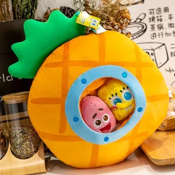 Anime Ananas Huis Sponzen Bob Patrick Een Ster Pluche Speelgoed Kawaii Cartoon Knuffels Gooien Kussen Poppen Speelgoed Voor Kinderen