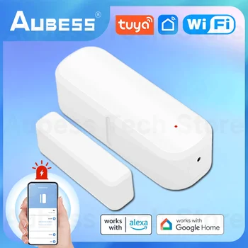 AUBESS Tuya Smart WiFi Deur Sensor Smart Deur Open/Gesloten Detectoren WiFi Raam Sensor Voor Smart Life APP Beveiliging