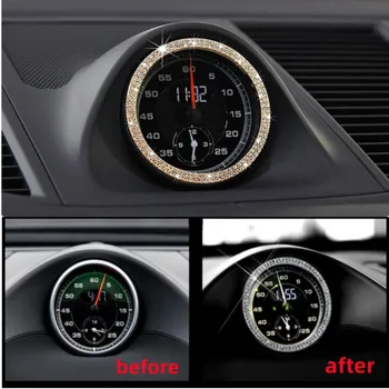 Auto Console Klok Horloges Tijd Decoratie Ring Deksel Accessoires Voor Porsche 911 Cayenne, Panamera Macan Boxster Cayman