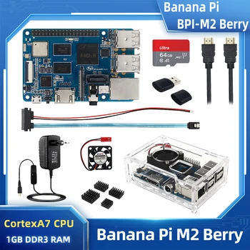 Banaan Pi M2 Berry Allwinner A40i-H Cortex A7 1 GB SDRAM WiFi BLE SATA Optionele Acryl Geval Power Koellichamen voor BPI-M2 Berry