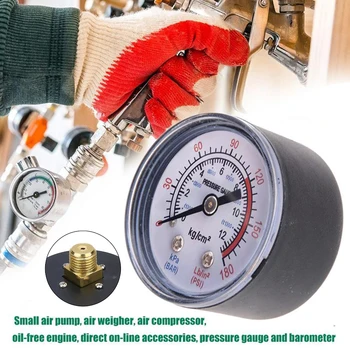 Bar Air Pressure Gauge Draad 0-180 PSI 0-12 Manometer Dubbele Schaal Voor de luchtcompressor, Pneumatische Hydraulische Vloeistof
