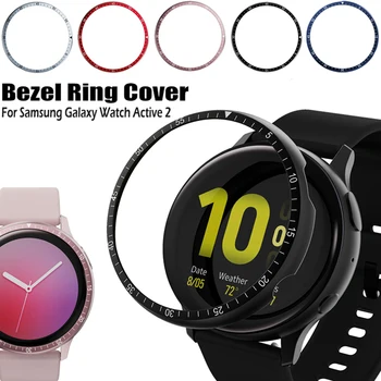 Bezel Ring Case voor Samsung Galaxy Kijk Active 2 40mm 44mm Legering Protector Bezel Ring Schaal Snelheid Zelfklevende Hoes voor Active2