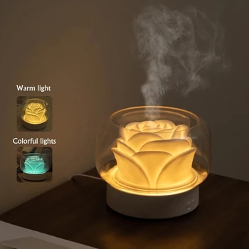 BPA-Vrij Aroma Diffuser 400ML Mountain View Essentiële oliën voor Aromatherapie Difusor Met Warm en de Kleur van de LED-Lamp Humidificador