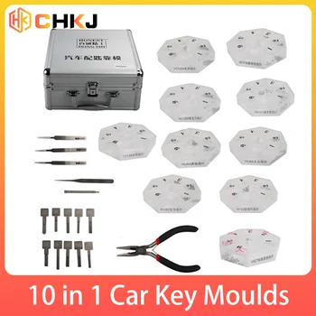 CHKJ 100% Originele Eerlijke 10 in 1 Auto Sleutel vormen voor Key Profiel Dupliceren Moulding Tool Slotenmaker Tool Auto Lock Repair Tool