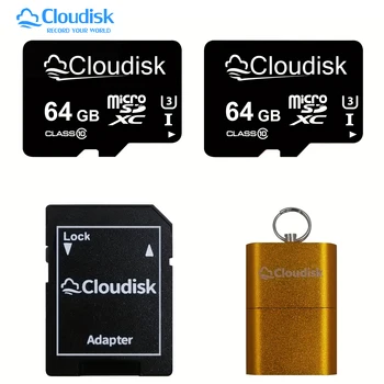 Cloudisk 2 Pack MicroSD 1GB 2GB 4GB 8GB 16GB 32GB 64GB, 128GB MicroSDXC MicroSDHC U3 U1 C10 UHS-I Geheugenkaart Met Adapter