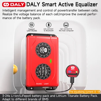 Daly Smart Cell Active Balancer Equalizer 1A Lithium Li-ion Lifepo4-Board Batterij 3S 4S 12V 7S 8S 24V 10S 12S 14S 16S 20S