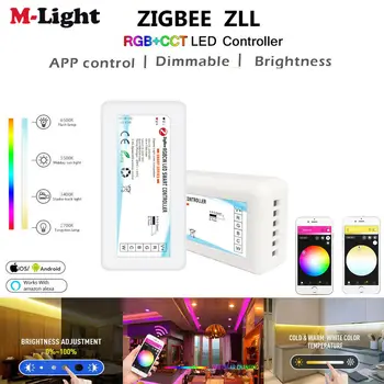 DC12V-24V Zigbee 3.0 Draadloze Dimmer Controller 5050 3528 RGB, RGBW/RGBCW/GDT LED Strip Verlichting Voor Smart Tuya/SmartThings/Alexa