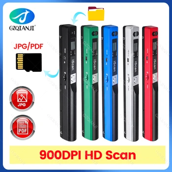 De draagbare A4 Scanner die Nieuwe Creatieve Handheld Draagbare iScan 900 DPI USB 2.0 LCD-Scherm Ondersteuning JPG / PDF-Formaat