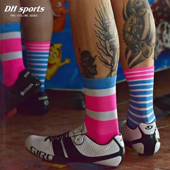 DH SPORT het Professionele Wielrennen sokken beste funky Ademend Katoen Road Fiets Sport Compressie Sokken hete verkoop