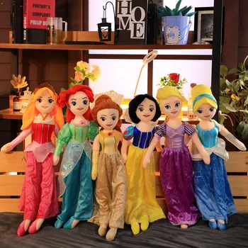 Disney Prinses Snow White Pluche Speelgoed Aiello Rapunzel Merida Cinderella Belle Elsa Prinses Gevulde Pop Kid Xmas Gift Van De Verjaardag