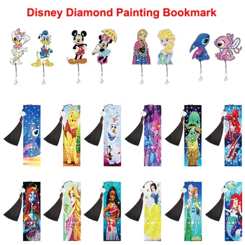 Disney Speciaal Gevormde Diamant Schilderij Bookmark Cartoon Steek Mickey Diamond Borduurwerk Mozaïek Kwastje Boek Markeren Kunst Ambachten Cadeau