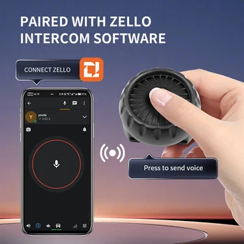 Draadloze Bluetooth-PTT Walkie Talkie Control Knop Verstelbare Riem Controller voor IOS Android Telefoon Zello Push-to-Talk Knop
