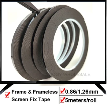 Dubbele zelfklevende Foam Tape voor het Afdichten van TV-Display, OLED-Frameloze Gebogen Scherm Frame Bond Rework Spons Strip 0.86 mm/1.26 mm