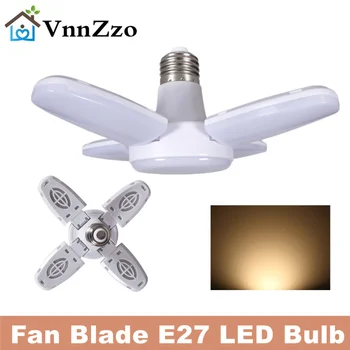 E27 LED Lamp Ventilator Timing Lamp AC220V 28W Opvouwbare Led Lamp Lampada Verlichting bij Nacht Voor Thuis plafondlamp Verlichting