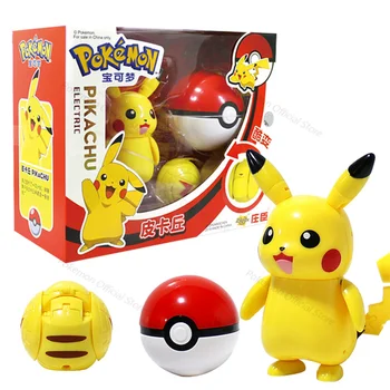 Echte Pokemon Pikachu Pokeball Toy Set Speelgoed Cartoon Anime Charmander Mewtwo Lunala Ga Action Figure Model Speelgoed voor Kinderen