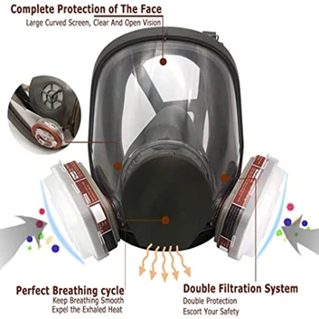 Een Anti-Fog 6800 Gas Masker Industriële Schilderen Spuiten Masker Van De Verkeersveiligheid Filter Stofdichte Full Face Formaldehyde Bescherming