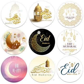 Eid Mubarak Verpakking sluitzegel Candy Bag Gift Box Labels voor Kinderen, Verjaardag, Feest Eid al-Fitr Decor Levert