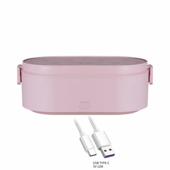 Elektrische Lunch Box USB-Bento Voedsel Kachel Container Auto Home Office Reizen Draagbare Warmer Roestvrij Staal het Verwarmen rijstkoker