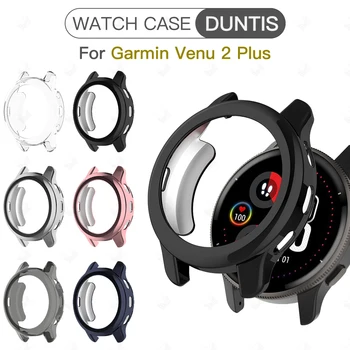 Geval voor Garmin Venu 2 Plus Smart Watch Bumper Beschermende Gevallen voor Garmin Venu 2 Plus Plating Zachte TPU Cover Vervangen