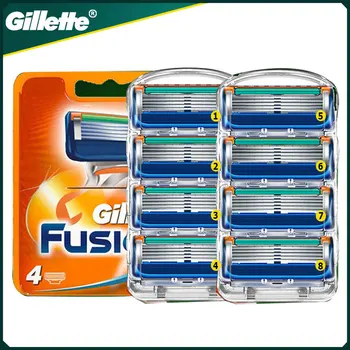 Gillette Fusion scheermesjes 5 Lagen voor de Mens het Gezicht van de Zorg voor Veiligheid Handleiding Scheren Hoofd Vervanging van Professioneel Baard Scheerapparaat Bladen