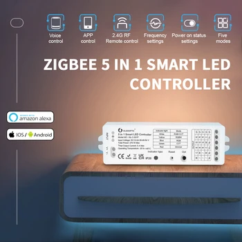 Gledopto Zigbee 3.0 DC12-54V 5 in 1 RGBCCT/RGBW/RGB/ GDT/Dimmer-LED Strip Controller Compatibel Met APP/Stem/RF Afstandsbediening