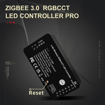 GLEDOPTO Zigbee 3.0 Reset-Knop Smart LED Strip Controller RGBCCT Pro Werken met Tuya SmartThings App Alexa RF-Afstandsbediening