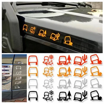 Grappig Off-road Voertuig SUV Kap zijruiten Deur Stickers Terrein Pictogram Ondertekenen Reflecterende Stickers Auto Accessoires