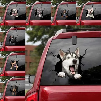 Grappige Hond Voorruit Stickers Op De Auto Glas Camping Auto Stickers Voertuig Raam Decoratie Girly Gepersonaliseerde Waterdicht