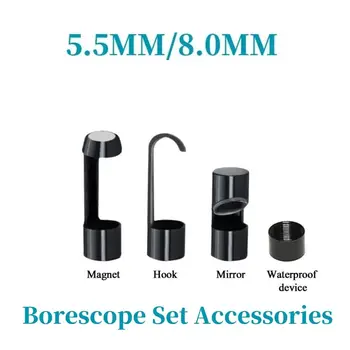 Haak Magneet zijaanzicht Spiegel beschermkap voor 5,5 mm 8mm Lens Endoscoop Camera met Schroefdraad,Endoscopische Set Accessoires