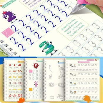 Herbruikbare Magic Copybook Tekening Speelgoed voor Kinderen Montessori Pen Controle Training Schrijven Sticker Leren Educatieve Speelgoed Kinderen