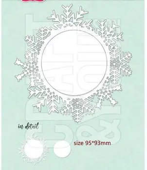 Het snijden van metaal dies snowflake frame gestanst schimmel kaart Scrapbook paper craft mes mal blad punch stencils