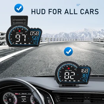 HUD Slimme Digitale GPS Snelheidsmeter Voor de Auto Met een Veilig Rijgedrag te hoge snelheid Alarm GPS Voor ALLE Auto-Accessoires, boordcomputer in de Auto