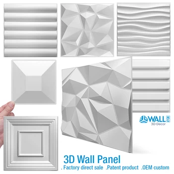 huis gevelrenovatie geometrische 3D wall panel niet-zelfklevende 3D muursticker kunst keramische tegel behang kamer en badkamer plafond