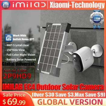 IMILAB EC4 Outdoor-Camera Wifi-Video-Surveillance-4 MP HD IP-Home Security Webcam Wireless Solar Batterij CCTV Night Vision Cam
