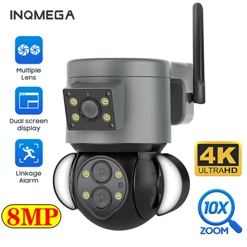 INQMEGA 8MP 4K 10X Surveillance Camera PTZ Outdoor Beveiliging Camera van de Koepel van de Menselijke Detection Cam-Compatibele WIFI en RJ45