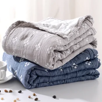 Japanse casual deken voor bed Katoen Eenvoudige sprei enkel dubbel Zomer airconditioning quilt zachte sofa deken vellen