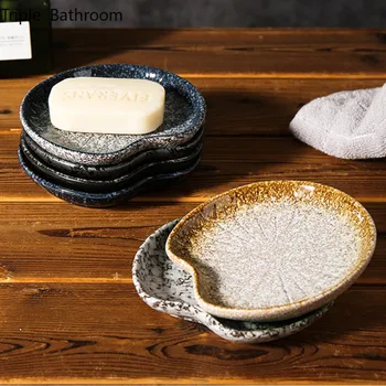 Japanse Keramiek Zeepbakje Draagbare Reis-Soap Box Toilet Organisator Zeep Verpakking Dozen Huishouden Badkamer Opslag