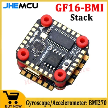 JHEMCU GF16-BMI-Stack-F405-BMI Flight Controller BMI270 W/OSD AT7456E BLHELI_S 2-4S 13A 4in1 ESC Dshot600 voor FPV Micro Drone