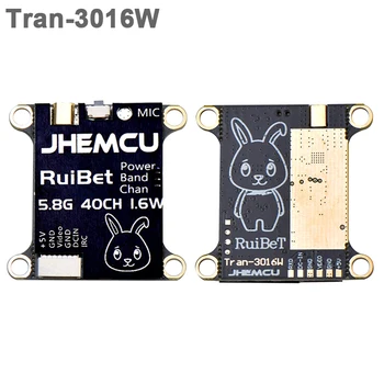 JHEMCU RuiBet Tran-3016W 5.8 GHz Afbeelding Video-Overdracht 40CH 1,6 W IRC VTX Ingebouwde Microfoon 1600mW Verstelbaar Voor FPV Drones