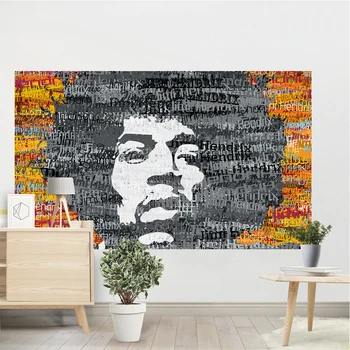 Jimi Hendrixs Live op het Podium Zanger Tapijt Art Poster en Kunst aan de Muur, Foto Afdrukken Moderne Familie slaapkamer Decor Posters