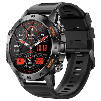 K52 Bluetooth Smart Watch 1.39 inch 400mAh Lange stand-by Hartslag het Bloed Zuurstof Health Tracker Buiten de Sport Mannen Vrouwen Smartwatch