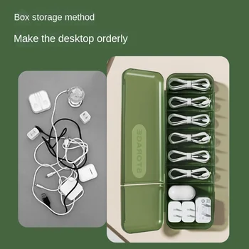 Kabel-Opslag Box Transparant Kunststof Data Line Opslag Container Bureau Briefpapier Make-Up Organizer-Toets Jewelry Box Office Houder