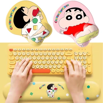 Kawaii Anime Crayon Shin-chan 3D Mouse Pad grappig Anti Slip muismat Toetsenbord polssteun Pad Mouse Wrist Rest Pad Office-hulpprogramma ' s