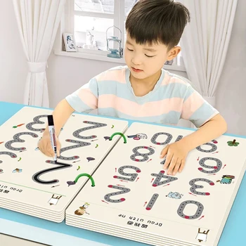 Kinderen Montessori Tekening Pen Controle Opleiding Wiskunde Kleur Vorm Tracing Match Spel Peuter Activiteiten Educatieve Speelgoed Boek