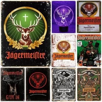 Klassieke Jagermeister Metalen Bord-Bar, Pub Home Decor Muur Metal Art Poster Retro Teken Jägermeister (Een Bezoek Aan Onze Winkel, Jägermeister )