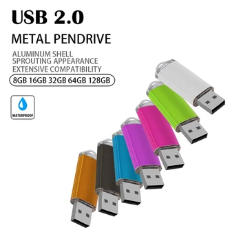 Kleurrijke USB 2.0 Flash Drive Pen Drive 2GB 4GB 8GB 16GB Stick Memory Stick 32GB 64GB USB-Stick Geschenken Aangepaste LOGO