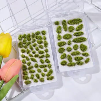 Kunstgras Plukjes Miniatuur Gras Struiken Micro Landschap Plant Cluster Simulatie Model Zand Tabel Landschap DIY Materiaal
